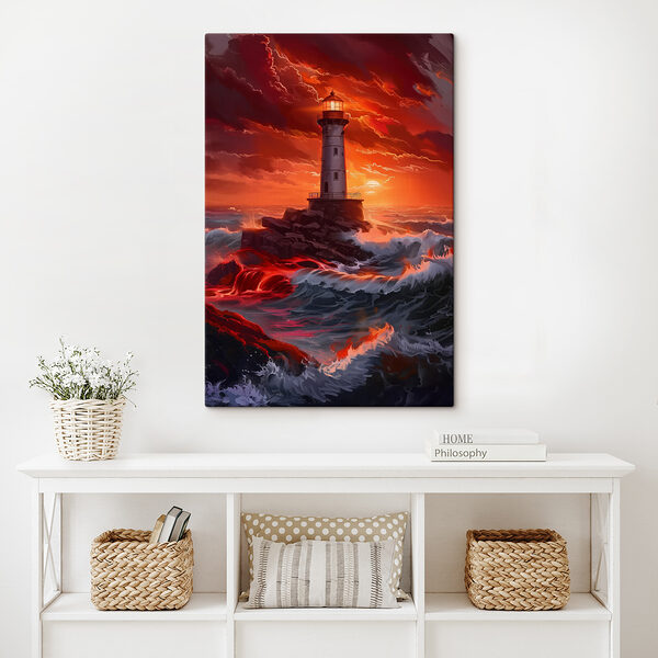Cuadros Un faro en el océano (SKU: s39050) Cuadros Cuadros Un faro en el océano (SKU: s39050)