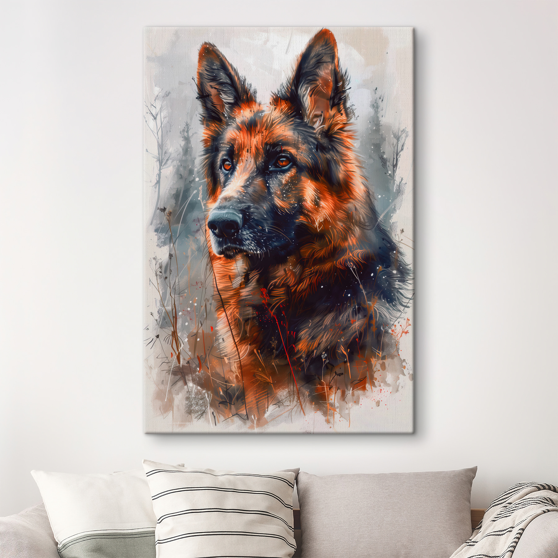 A painting of a dog A painting of a dog