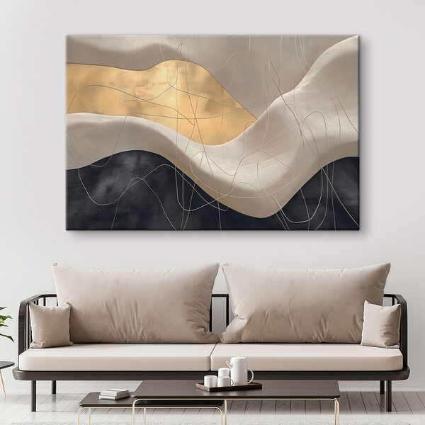 Cuadros Olas y líneas abstractas que se entrelazan