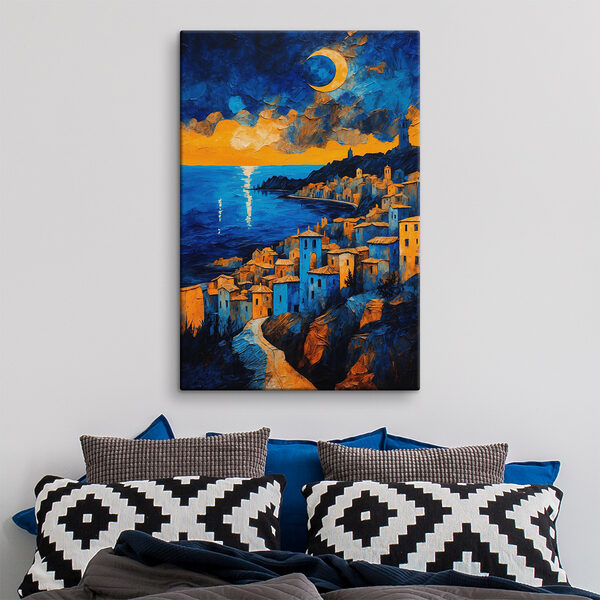 Cuadros Un cuadro de una ciudad junto al agua (SKU: s38999) Cuadros Cuadros Un cuadro de una ciudad junto al agua (SKU: s38999)
