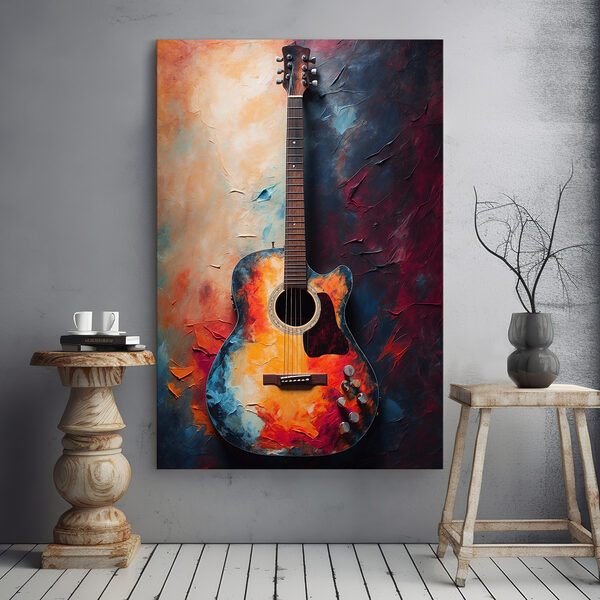 Cuadros Una guitarra apoyada contra la pared (SKU: s39002) Cuadros Cuadros Una guitarra apoyada contra la pared (SKU: s39002)