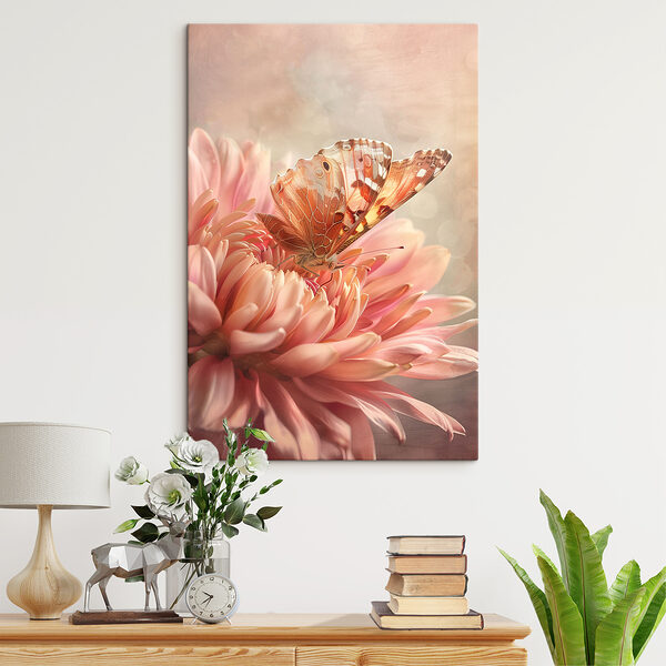 Cuadros Una mariposa sobre una flor (SKU: s39071) Cuadros Cuadros Una mariposa sobre una flor (SKU: s39071)