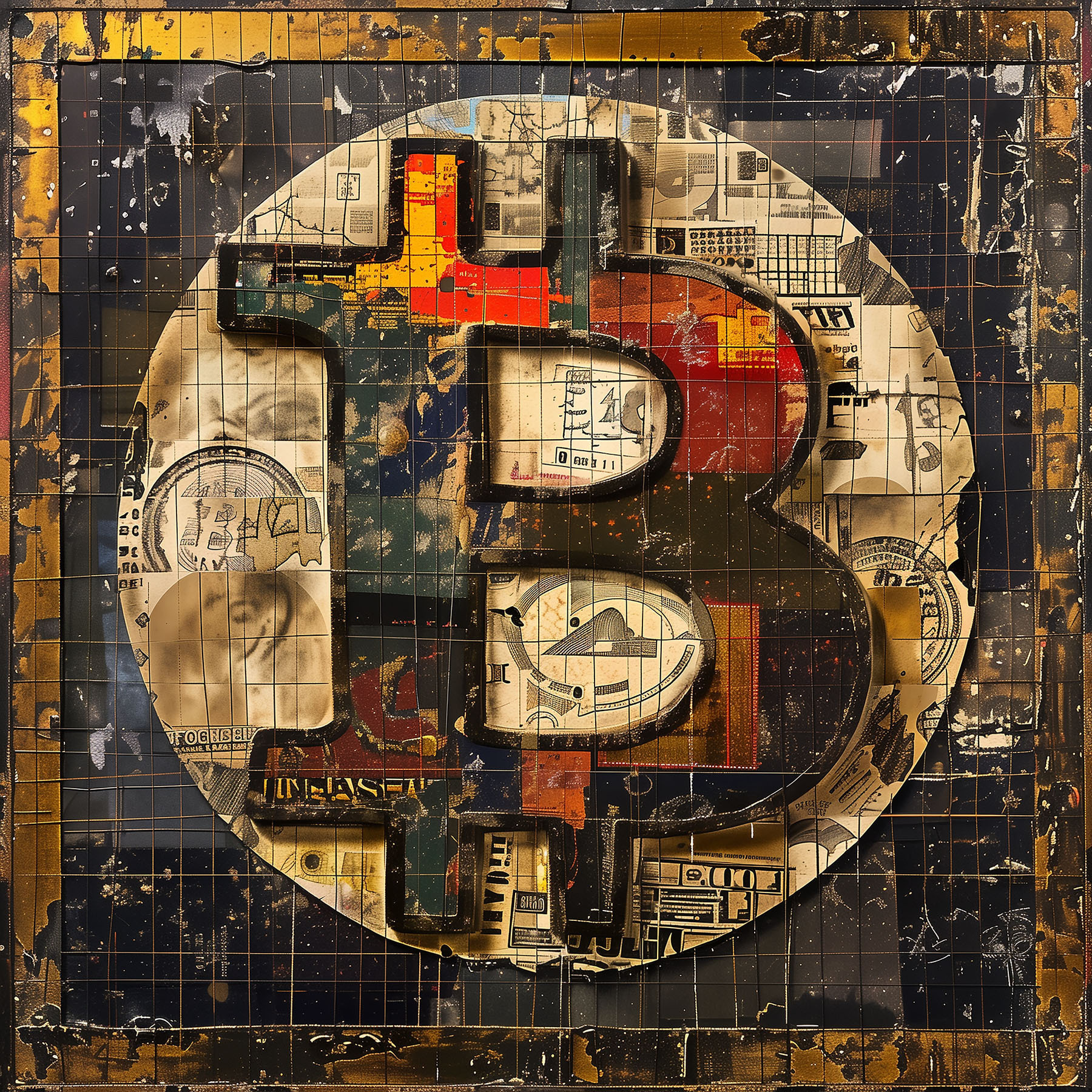 A sign with a bitcoin symbol
