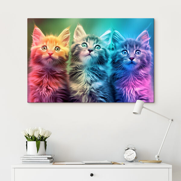 Cuadros Un grupo de gatitos mirando hacia arriba (SKU: s39082) Cuadros Cuadros Un grupo de gatitos mirando hacia arriba (SKU: s39082)