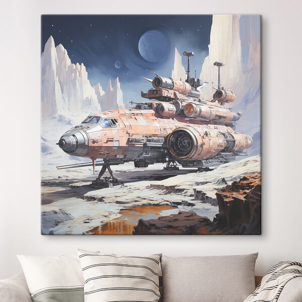 Cuadros Una nave espacial sobre una superficie rocosa (SKU: s39114) Cuadros Cuadros Una nave espacial sobre una superficie rocosa (SKU: s39114)