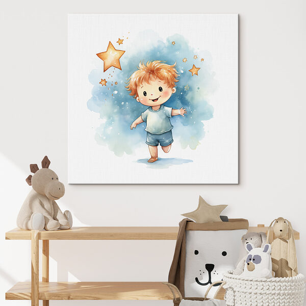 Cuadros Una caricatura de un niño