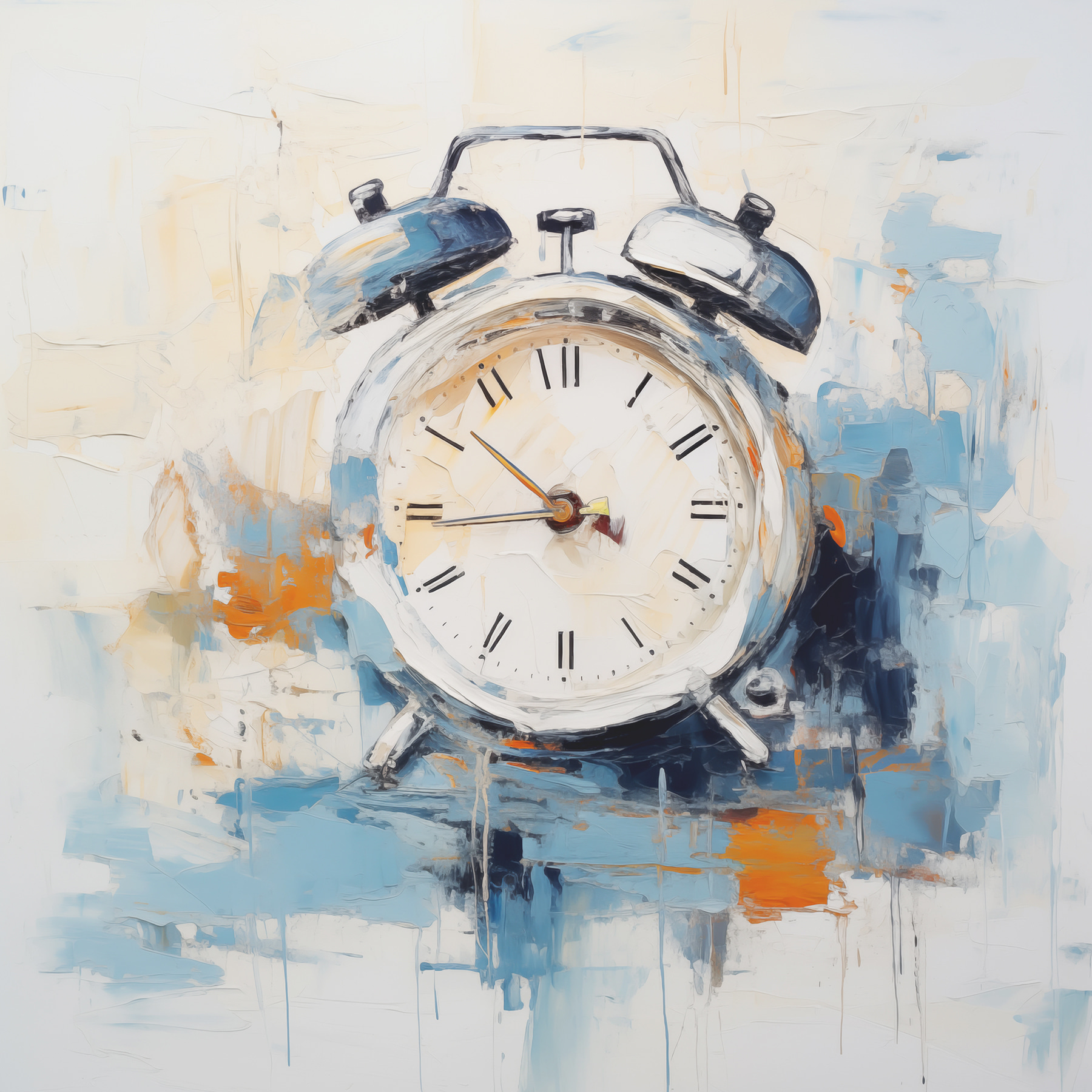 A painting of a clock