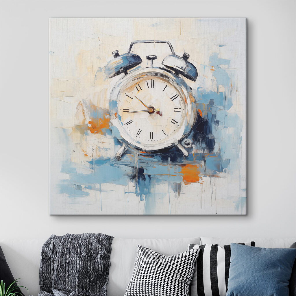 A painting of a clock