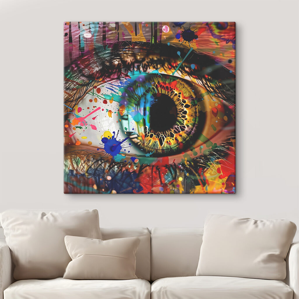 A close up of an eye