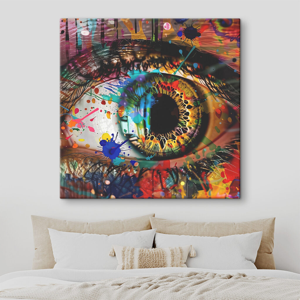 A close up of an eye