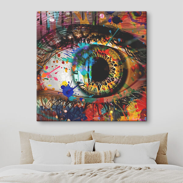 A close up of an eye