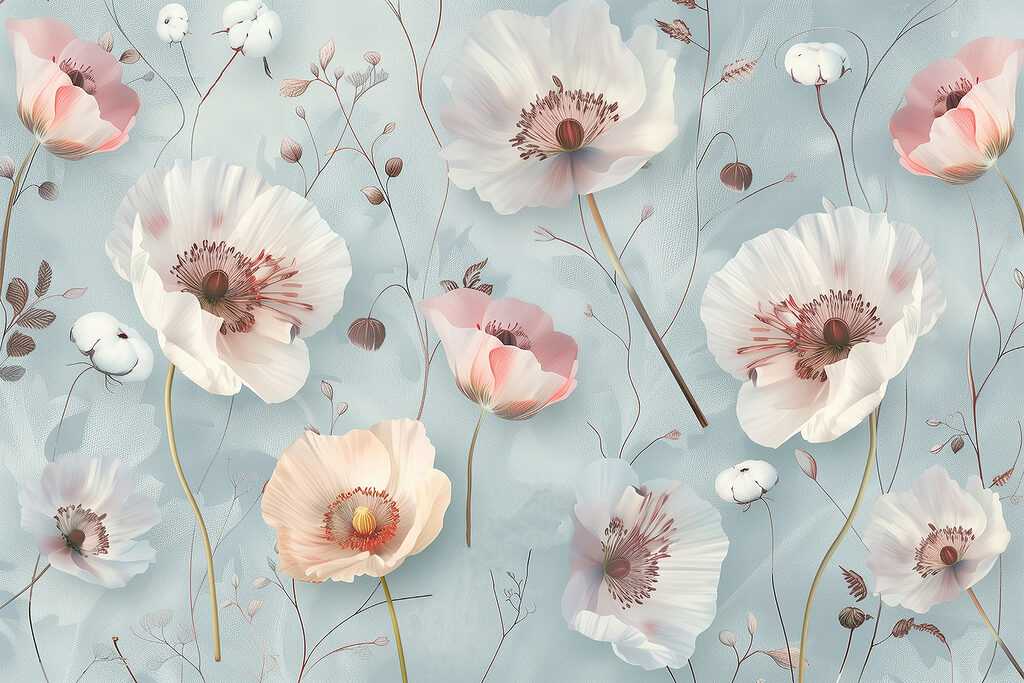 A wallpaper with flowers A wallpaper with flowers