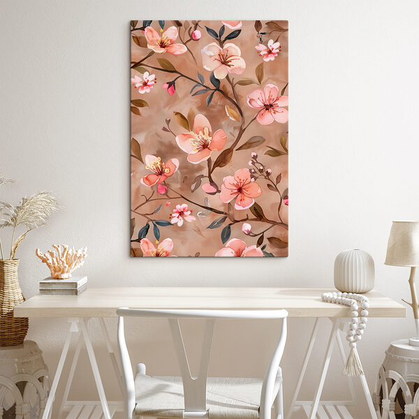 Cuadros Cuadros Un estampado floral en una tela (SKU: s39144)