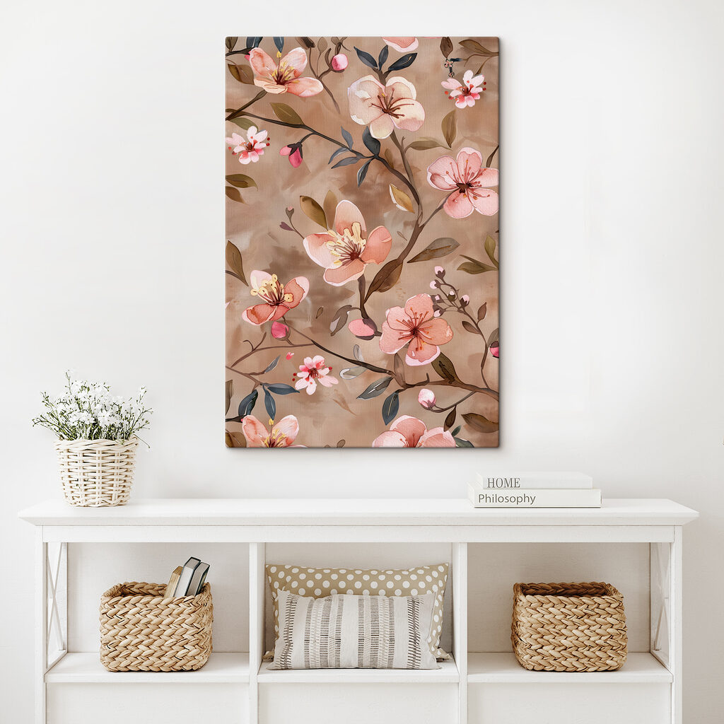 A floral pattern on a fabric