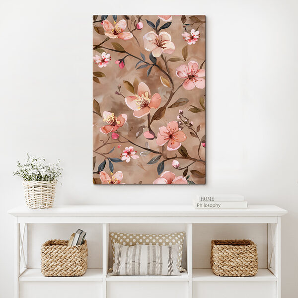A floral pattern on a fabric
