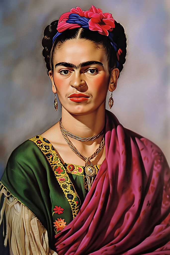 A painting of a woman