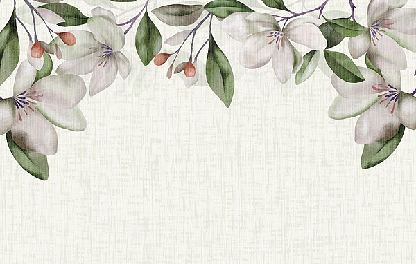 A flores blancas y hojas verdes A flores blancas y hojas verdes
