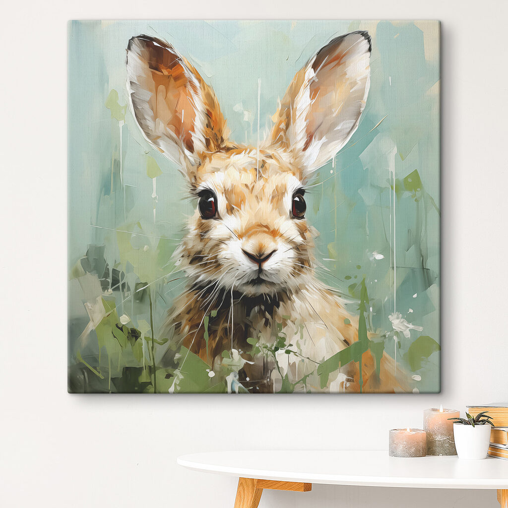 A painting of a rabbit