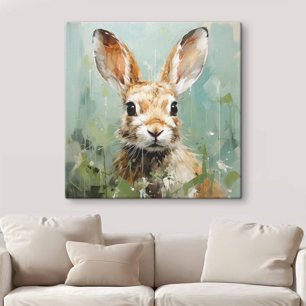 A painting of a rabbit