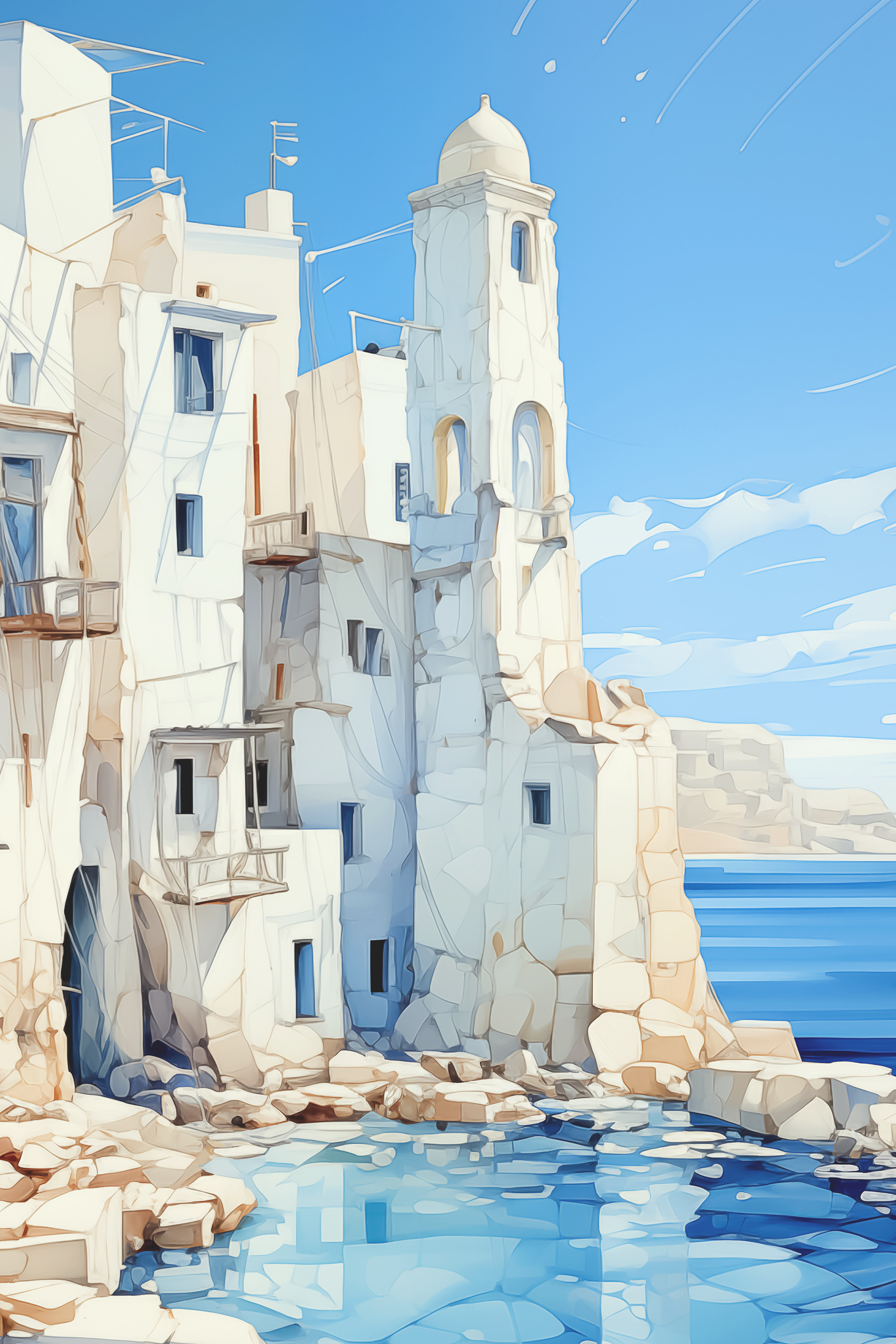 A building next to the water
