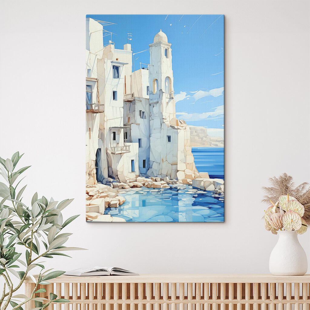 A building next to the water