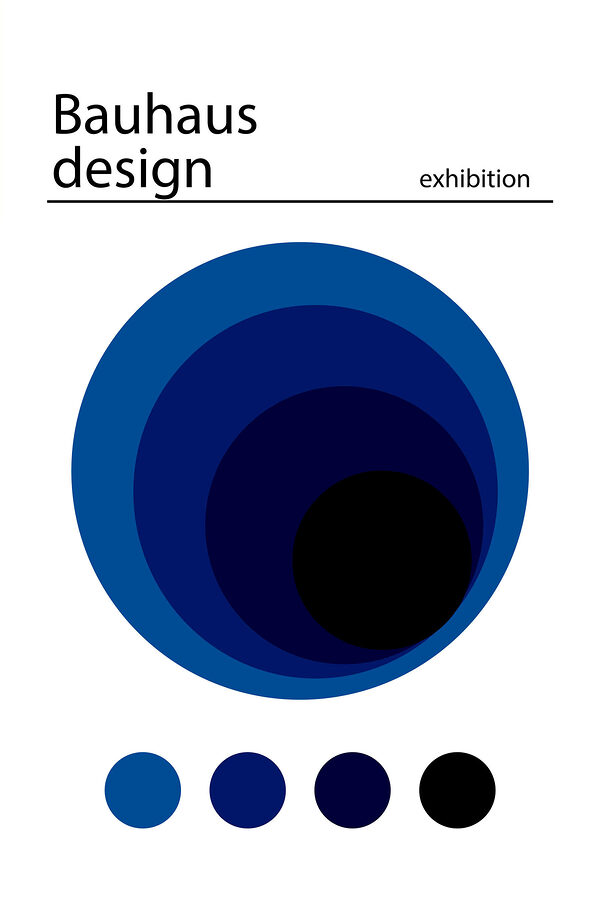 A blue circle with black center A blue circle with black center