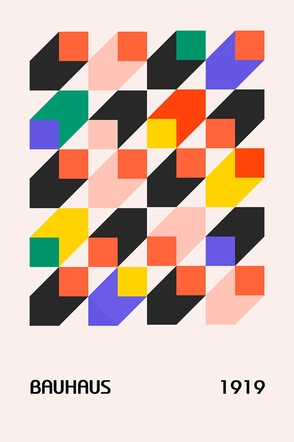 A colorful squares and triangles A colorful squares and triangles