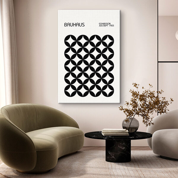 Cuadros Una portada en blanco y negro con un diseño de círculos (SKU: s39259) Cuadros Cuadros Una portada en blanco y negro con un diseño de círculos (SKU: s39259)