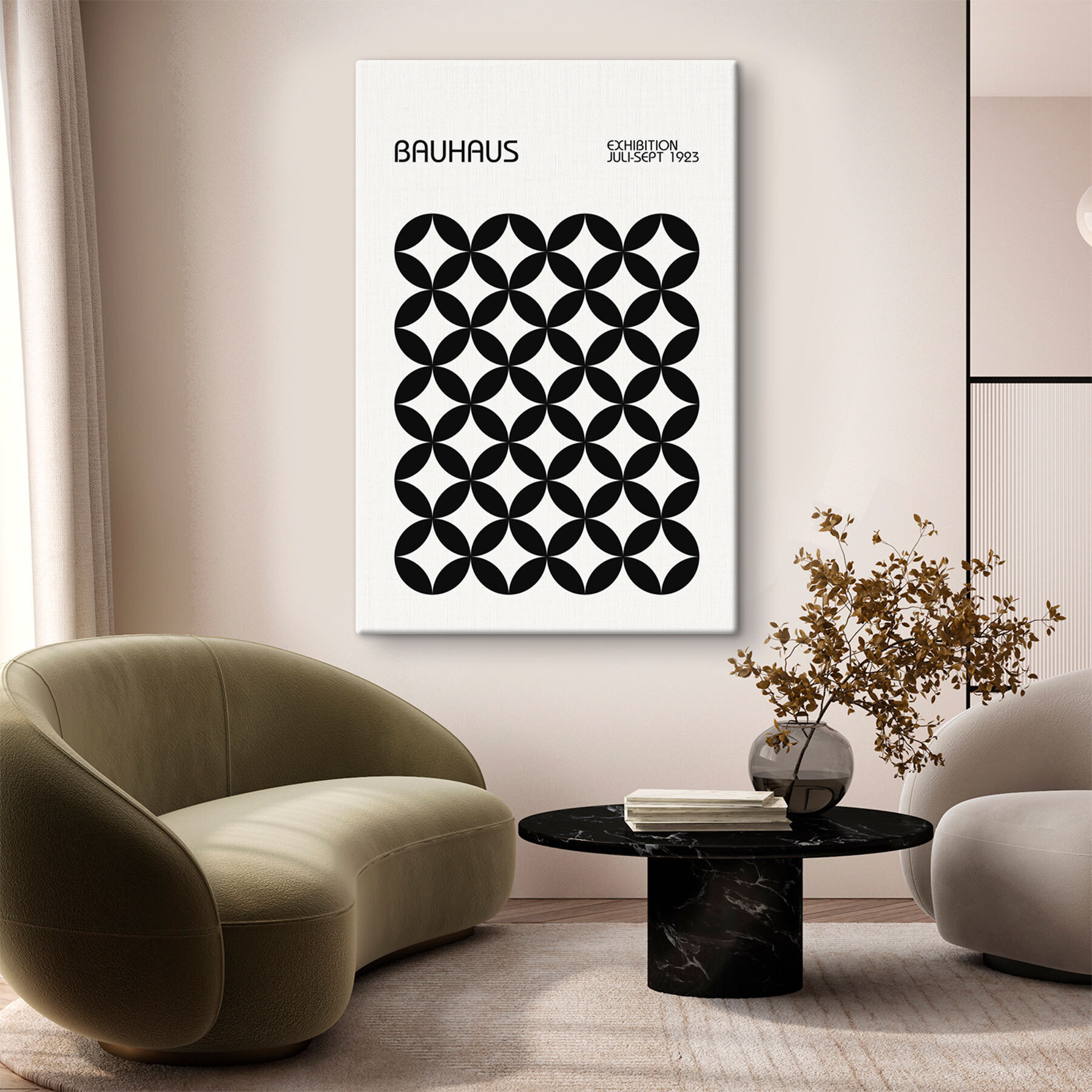 A black and white cover with a pattern of circles