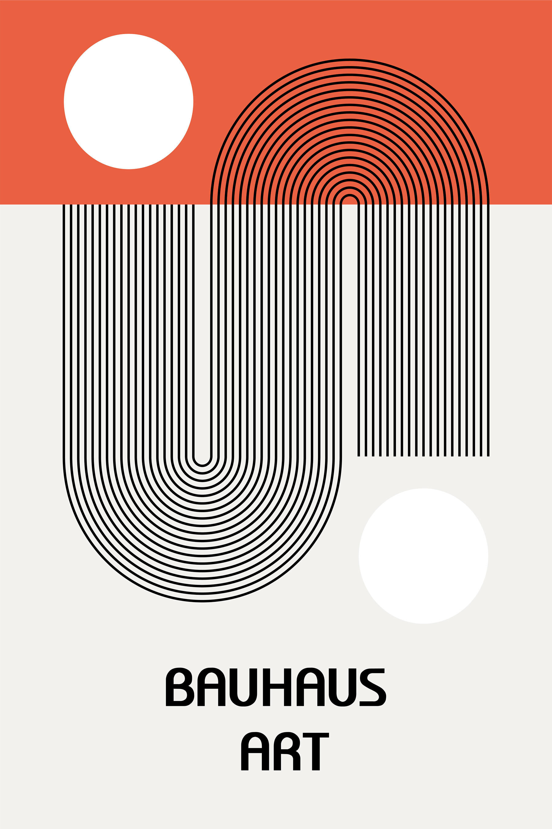 A poster with lines and circles