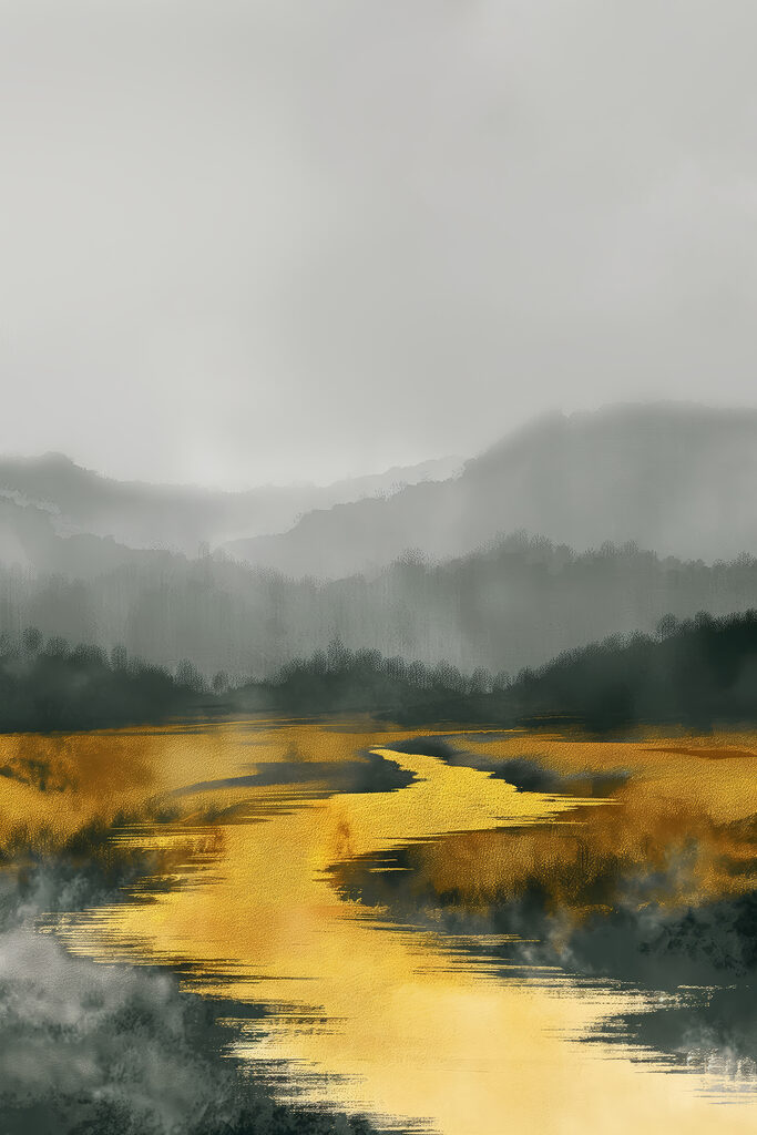 A river running through a forest