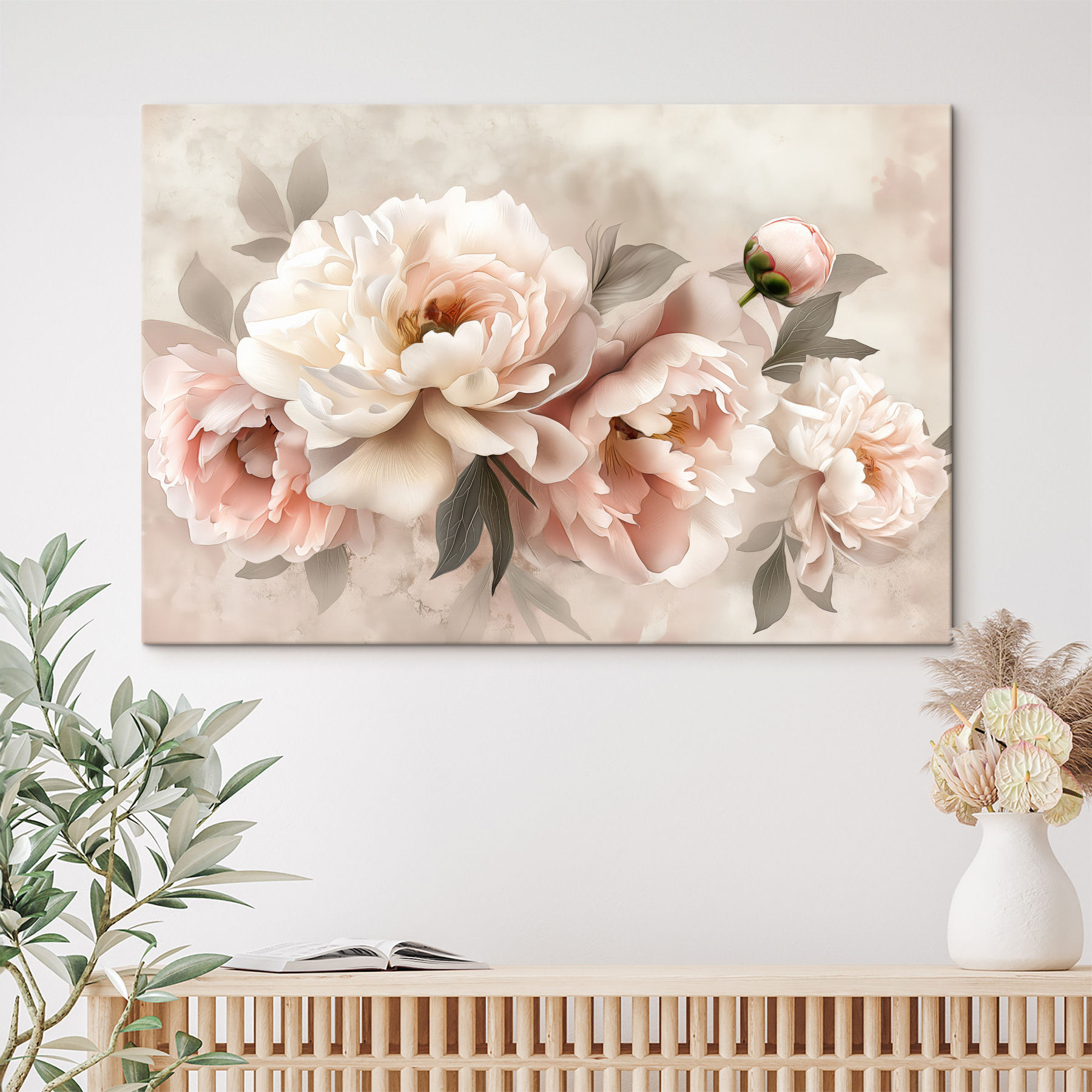 A group of flowers on a white background