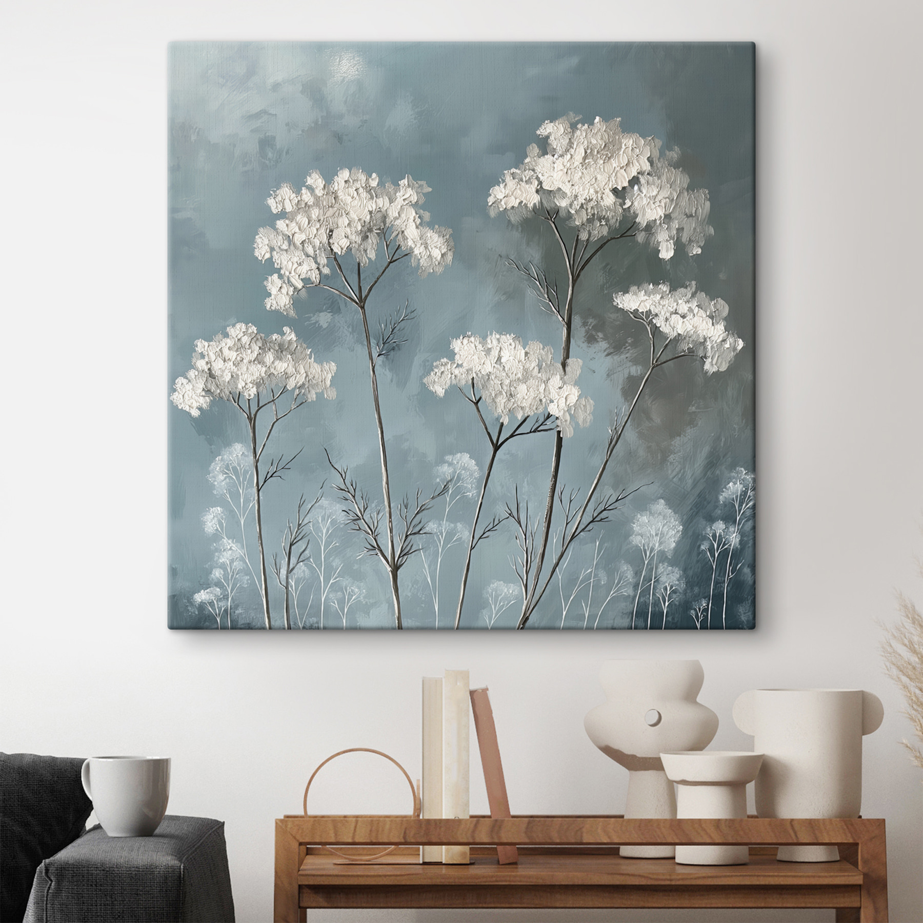 A group of white flowers