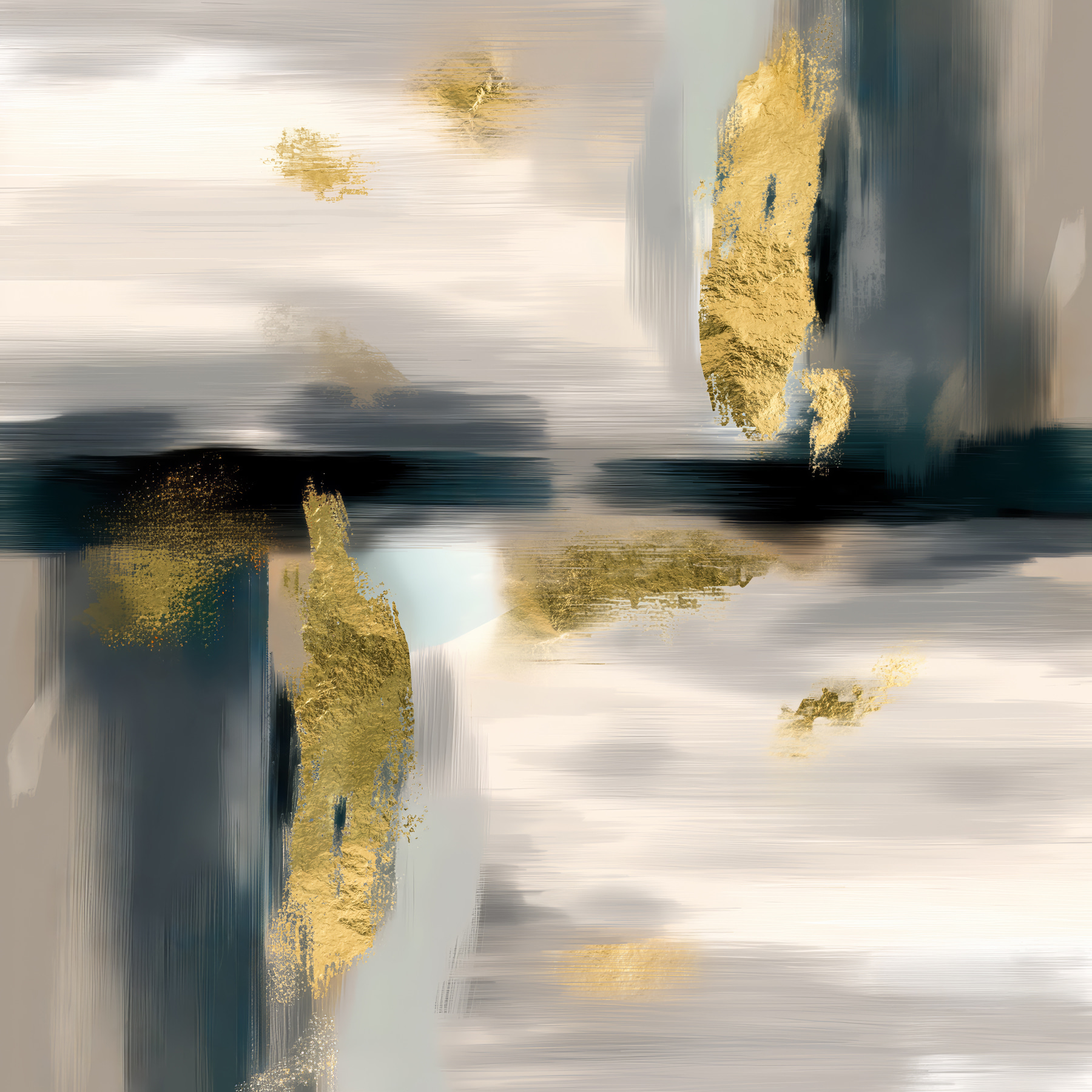 Abstract brushstrokes with metallic accents Abstract brushstrokes with metallic accents