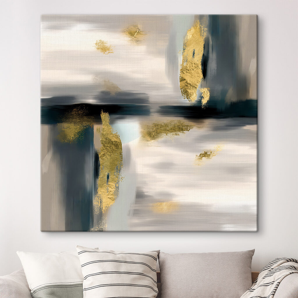 Abstract brushstrokes with metallic accents Abstract brushstrokes with metallic accents