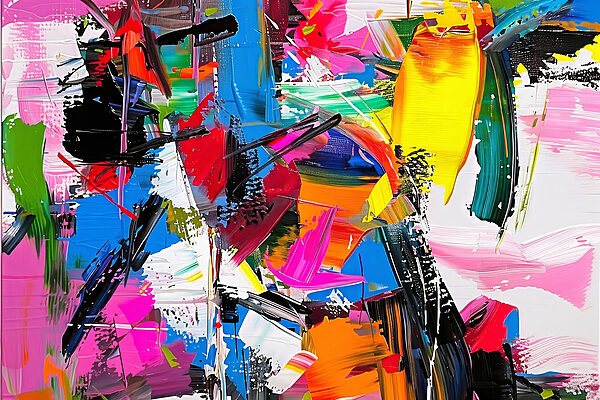 A painting of different colors