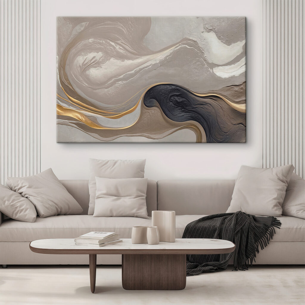 Flowing abstract swirls in earth tones