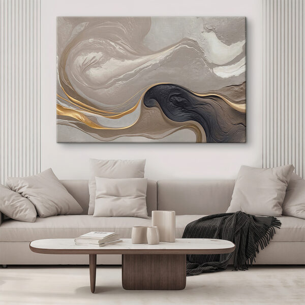 Flowing abstract swirls in earth tones