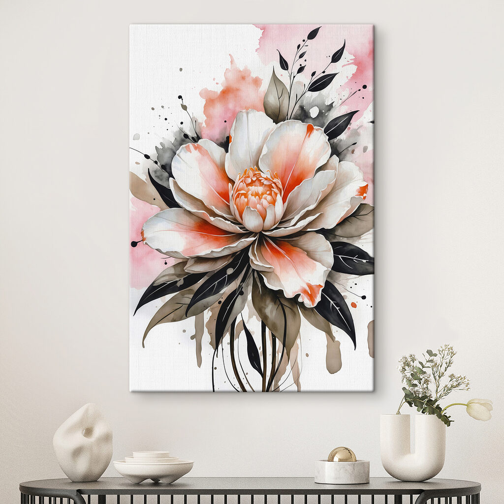 A painting of a flower A painting of a flower