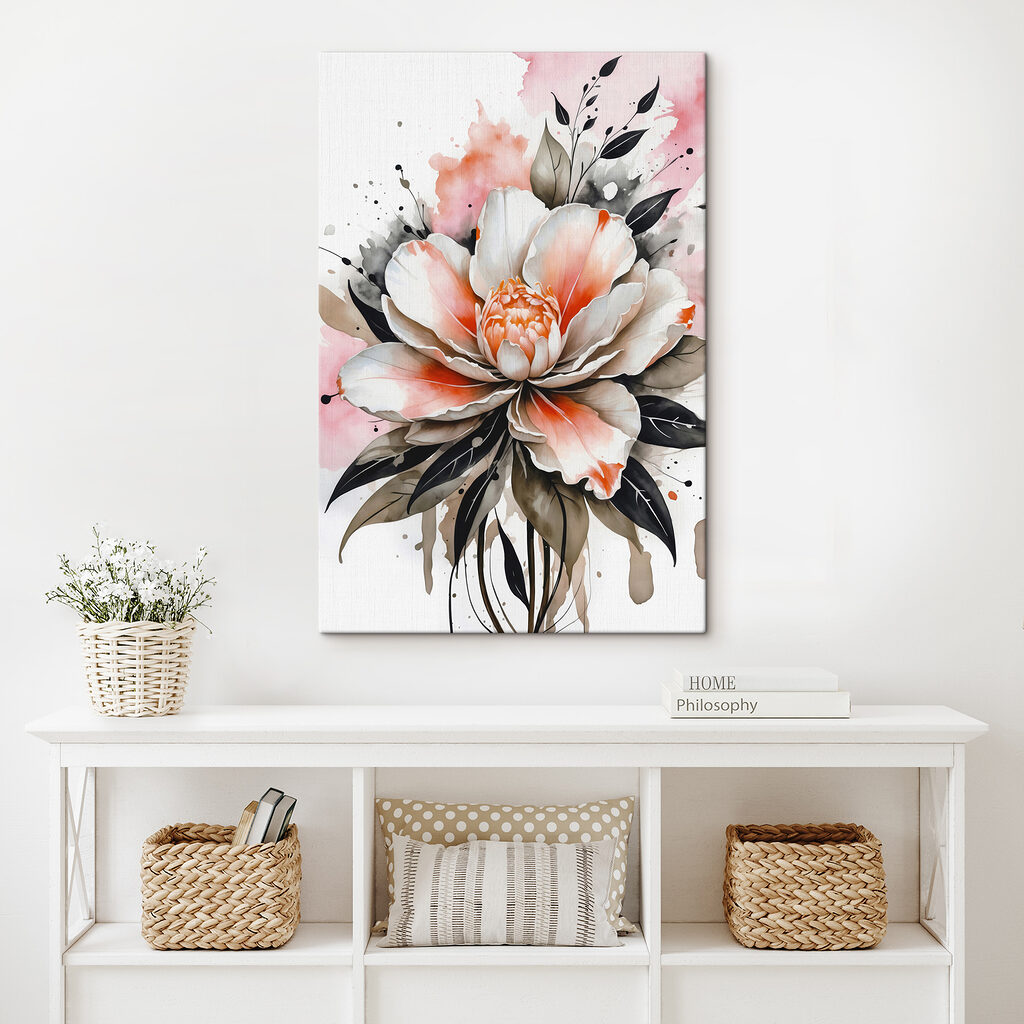 A painting of a flower A painting of a flower