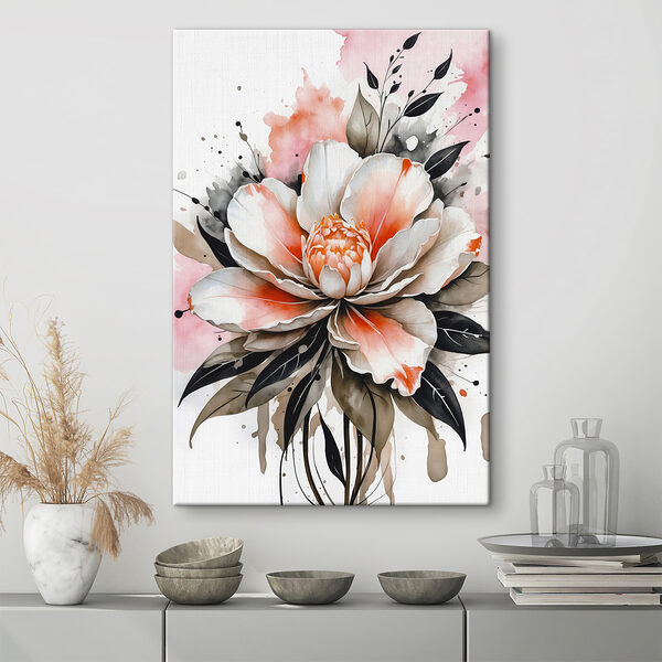 A painting of a flower A painting of a flower
