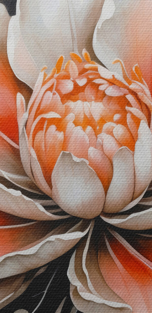 A painting of a flower A painting of a flower