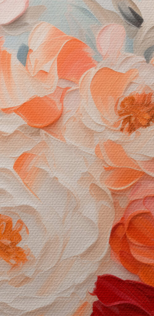 A painting of flowers on a white background