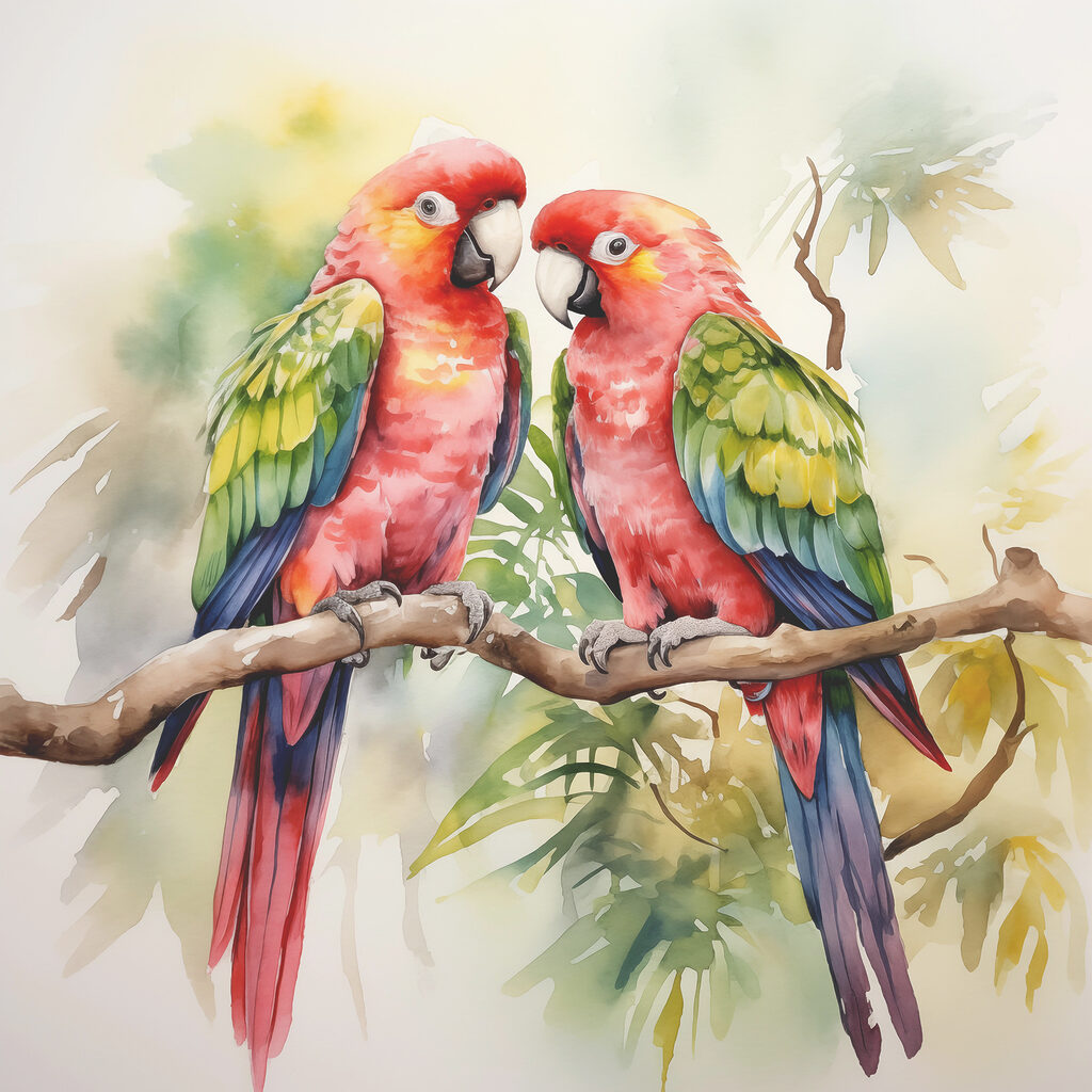 Two birds on a branch Two birds on a branch