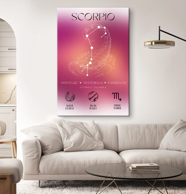 Cuadros Un signo del zodiaco con un escorpión y estrellas (SKU: s39284) Cuadros Cuadros Un signo del zodiaco con un escorpión y estrellas (SKU: s39284)