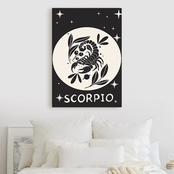 Cuadros Un dibujo en blanco y negro de un escorpión (SKU: s39293) Cuadros Cuadros Un dibujo en blanco y negro de un escorpión (SKU: s39293)