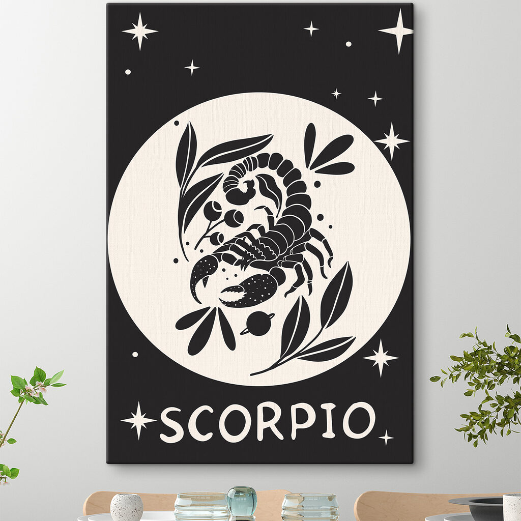A black and white drawing of a scorpion