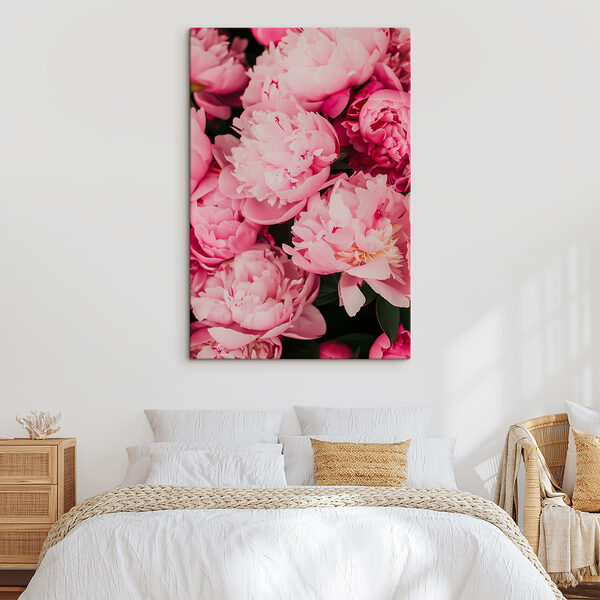 A group of pink flowers