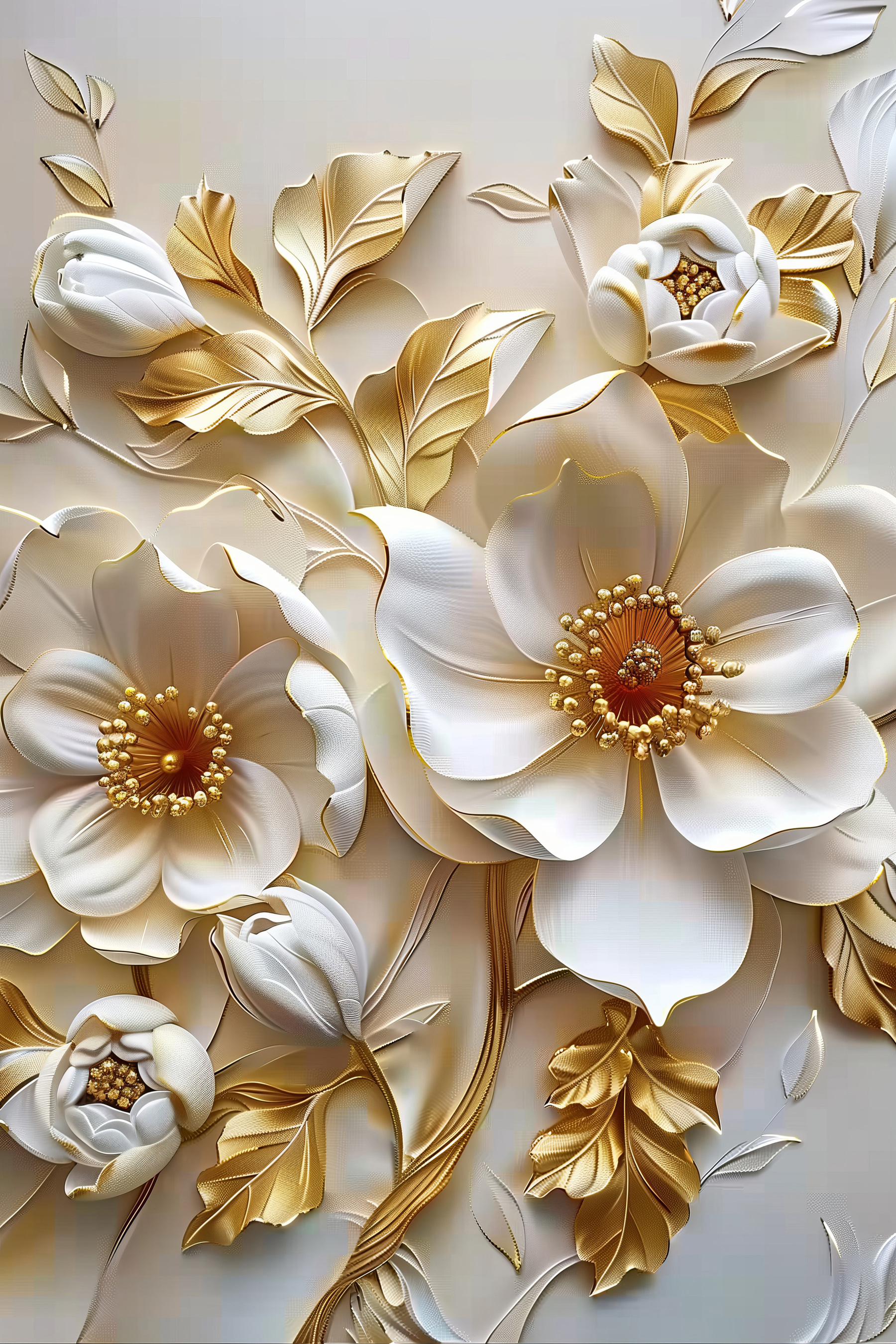 Elegant floral design with white flowers Elegant floral design with white flowers