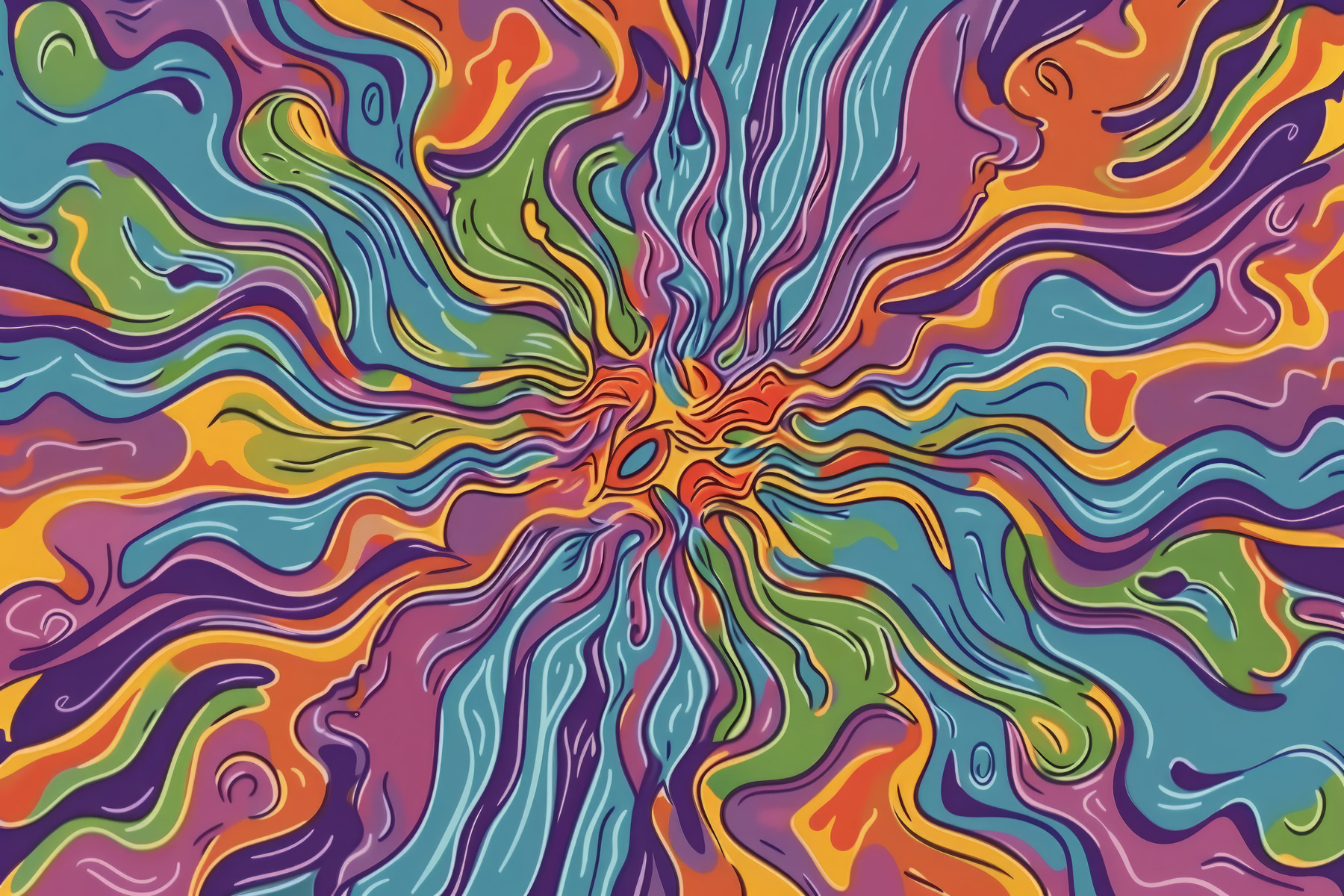 A colorful swirly pattern